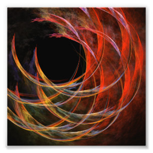 Impression Photo Briser le Cercle Vortex de Feu Art Abstrait