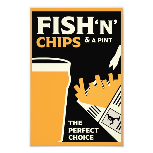 Impression Photo British Classic Fish and Chips (Devant)