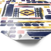 Impression Photo Brosse géométrique de peinture d'or tribal (Coin)