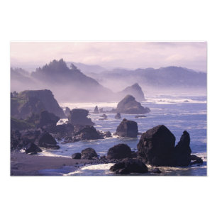 Impression Photo Brouillard matinal le long de la côte de l'Oregon