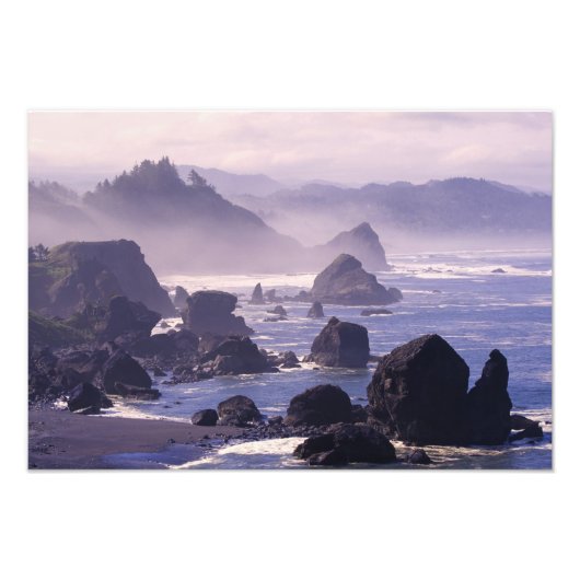 Impression Photo Brouillard matinal le long de la côte de l'Oregon (Devant)