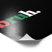 Impression Photo Bruh Mème Drôle Dire Bro Salutation Noël (Coin)