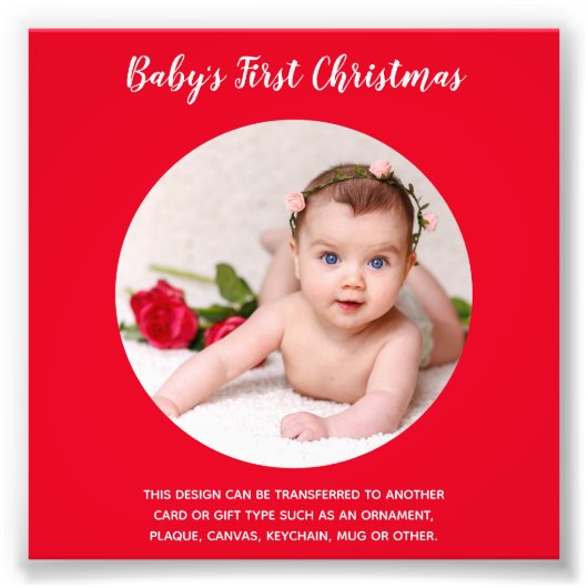 Impression Photo Budget Babys Premier Modèle de Noël Invitations (Devant)
