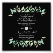 Impression Photo Budget Faire-part de mariage vert moderne (Devant)