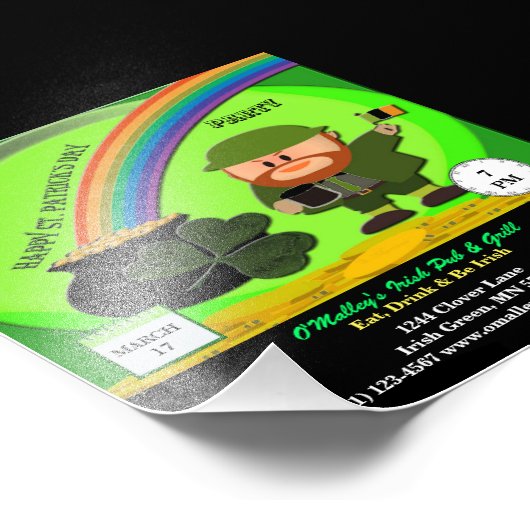 Impression Photo Budget St Patrick's Day Leprechaun, Pot d'or (Coin)