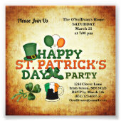 Impression Photo Budget St Patrick's Day Party Vintage (Devant)