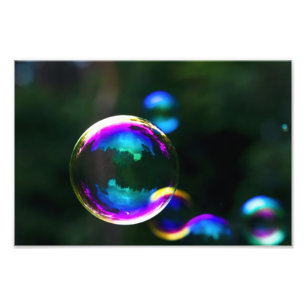 Impression Photo Bulles de savon colorées flottantes
