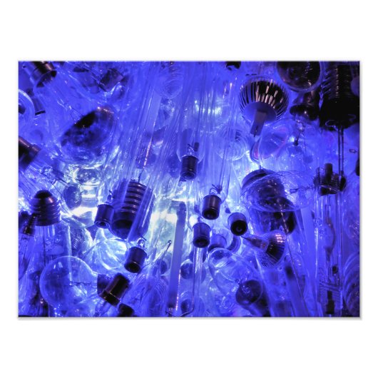 IMPRESSION PHOTO BULLES LUMINEUSES EN BLEU (Devant)