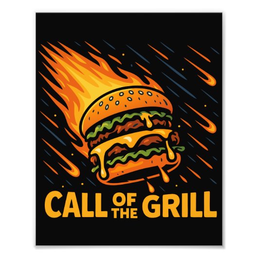 Impression Photo Burger Astéroïde Appel Du Grill (Devant)
