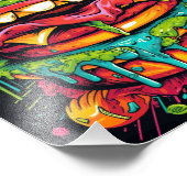 Impression Photo Burger monstre effrayant (Coin)