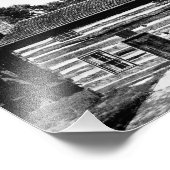 Impression Photo Cabine de journal en noir et blanc (Coin)