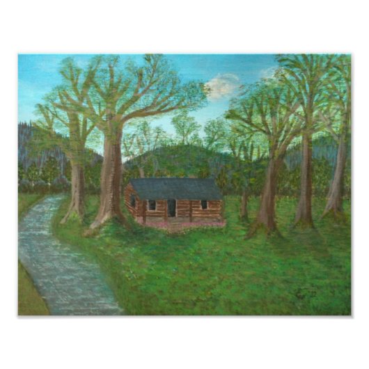 Impression Photo Cabine de journal et arbres (Devant)