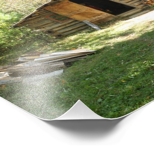 Impression Photo Cabine de journal rustique (Coin)