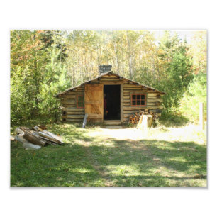 Impression Photo Cabine de rondin rustique