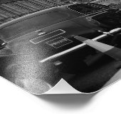 Impression Photo Cabines de taxi Big Ben en noir et blanc (Coin)