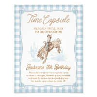 Câble bleu Plaid Cowboy 1er Rodeo Time Capsule Sig