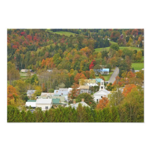 Impression Photo Cabot, Vermont en automne. Northeast Kingdom.
