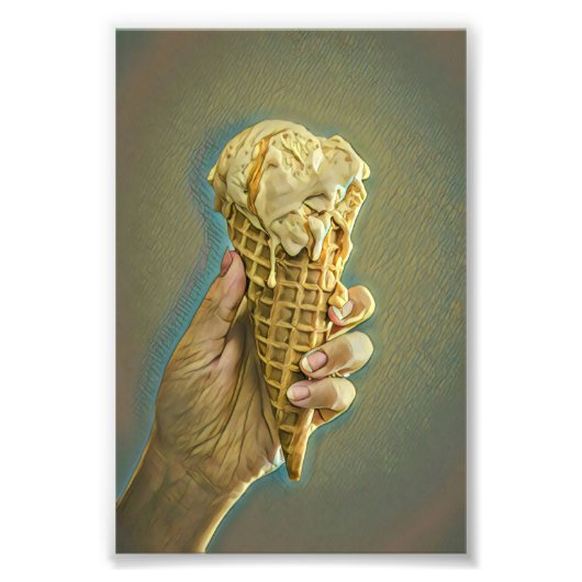 Impression Photo Cadeau amoureux de crème glacée (Devant)