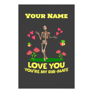 Impression Photo Cadeau d'amour squelette personnalisé Rib Mate got