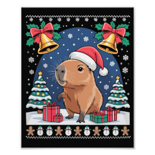 Impression Photo Cadeau de Noël pour amateur de capybaras - Capybar