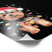 Impression Photo Cadeau de Noël pour chien Yorkie long (Coin)
