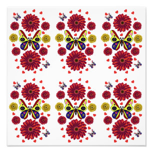 Impression Photo Cadeau Floral Papillon Printanier Personnalisé