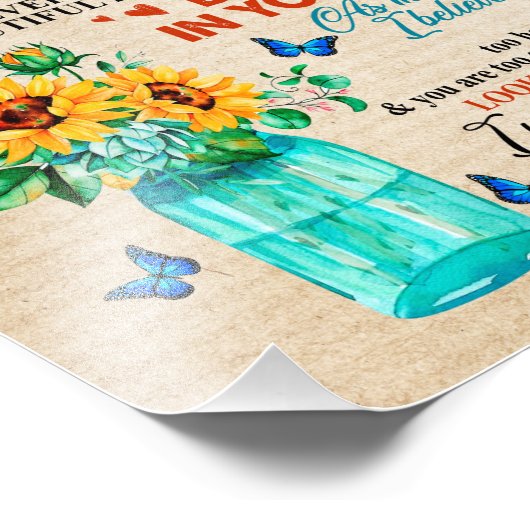 Impression Photo Cadeaux de fille | Lettre À Ma Fille De Maman (Coin)