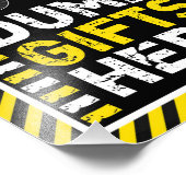 Impression Photo Cadeaux de vidage de construction ici Signe ・ 8 x  (Coin)