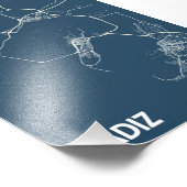 Impression Photo Cadix - Espagne Plan de ville (Coin)