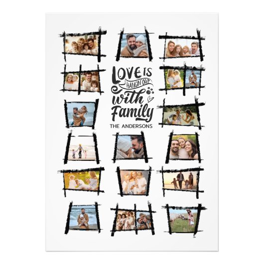 Impression Photo Cadres rustiques Black/Wht Love Is Family ID1015 (Devant)