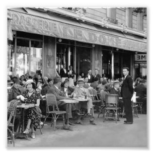 Impression Photo Café noir et blanc de Paris