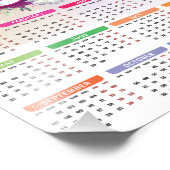 Impression Photo Calendrier 2025 Aquarelle Florale Fleurs (Coin)