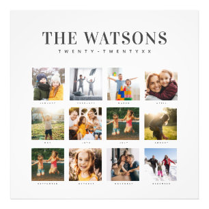 Impression Photo Calendrier de conservation de collection de la fam