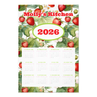 Impression Photo Calendrier personnalisé des fraises 2026
