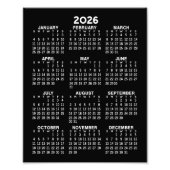 Impression Photo Calendrier - vue de l'année complète verticale - N (Devant)