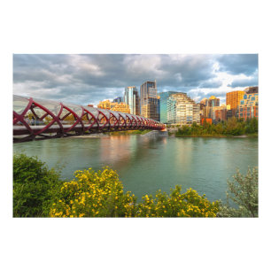 Impression Photo Calgary Peace Bridge et Cityscape Pittoresque View