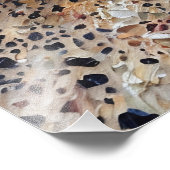 Impression Photo Calico Chat se détendre paisiblement sur terrain t (Coin)