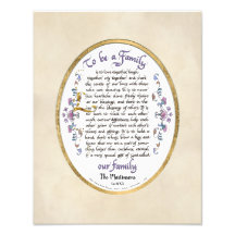 Calligraphie Être une famille Audrey Jeanne w Nom