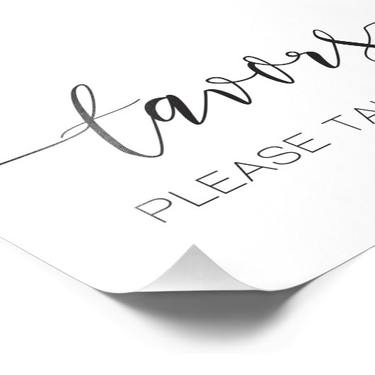 Impression Photo Calligraphie Script Mariage Faveurs Signer (Coin)