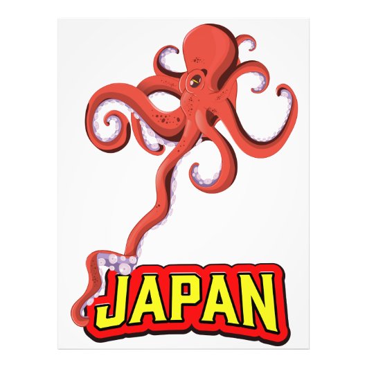Impression Photo Calmar géant Japon cartoon (Devant)