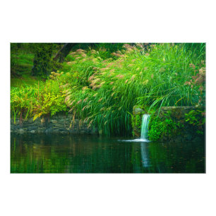 Impression Photo Calme émeraude près des chutes du jardin