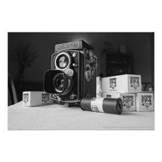 Impression Photo Caméra ROLLEIFLEX II des années 1930 Automat 6x6 M