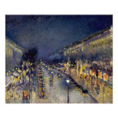 Impression Photo Camille Pissarro - Boulevard Montmartre en nuit (Devant)