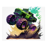 Camion monstre vert