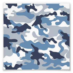 Impression Photo Camouflage de bleu et de blanc