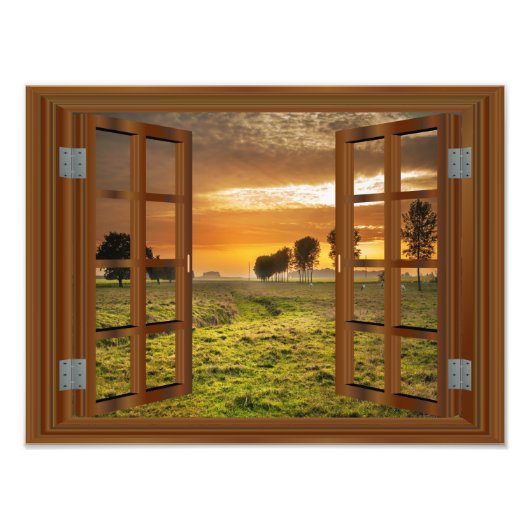 Impression Photo Campagne Twilight Cow Farm USA (Devant)