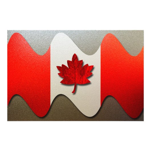 Impression Photo Canada Flag-Chrome par Shirley Taylor (Devant)