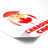 Impression Photo Canadian Chick, une fille du Canada (Coin)