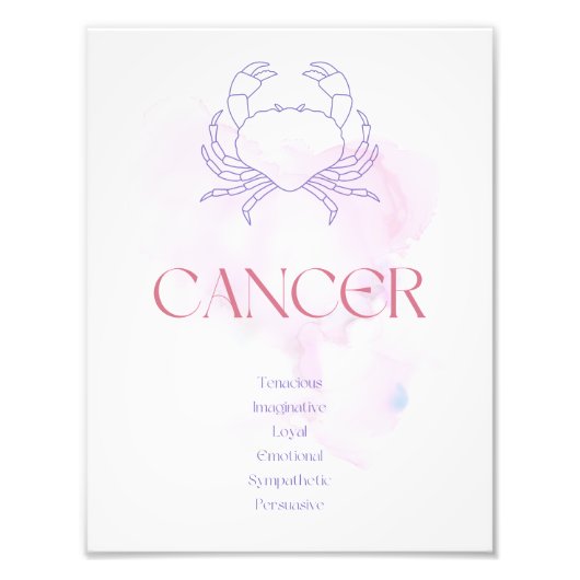 Impression Photo Cancer Zodiac (Devant)