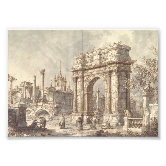 Impression Photo Caprice avec un arc de triomphe romain (Devant)